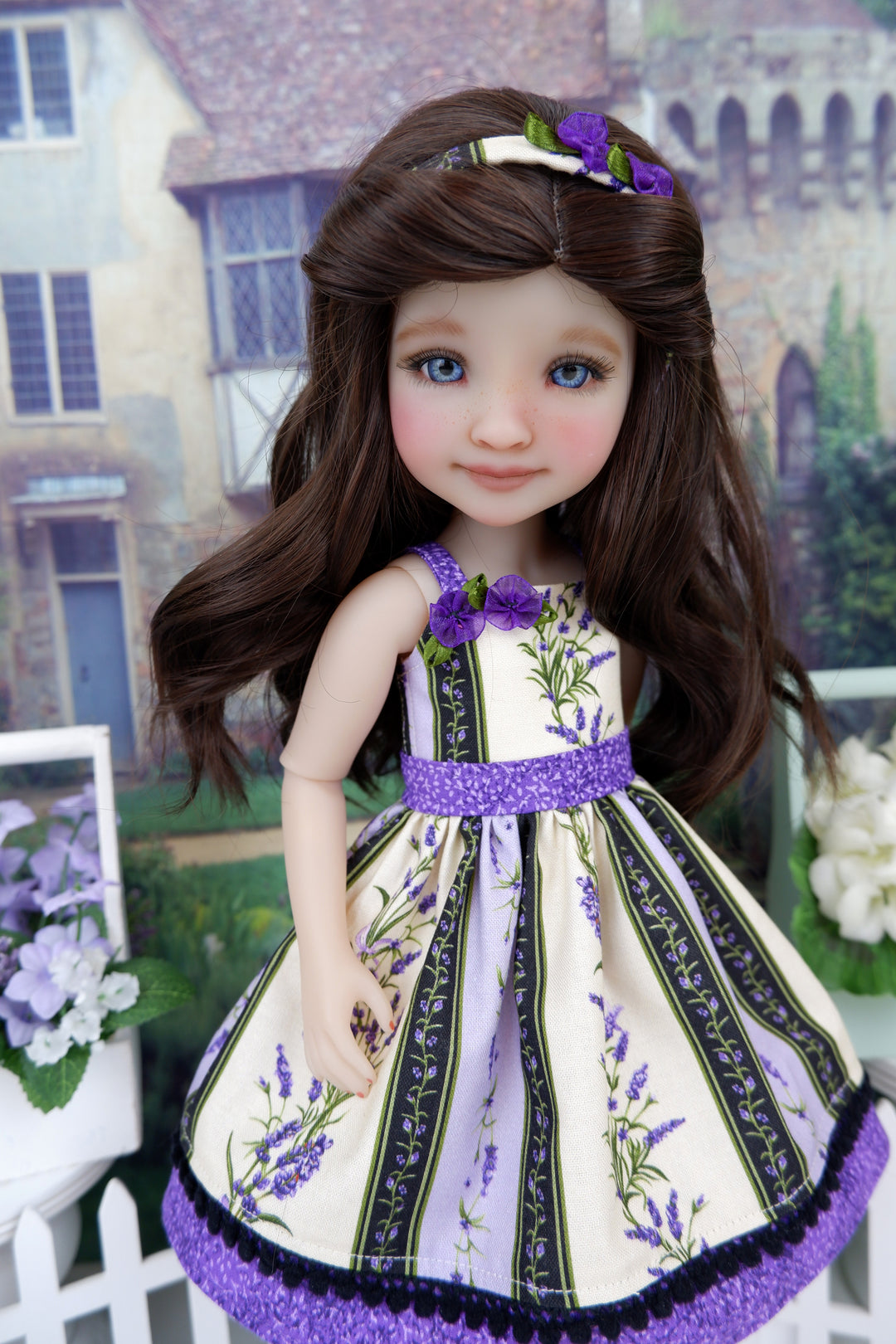 English Lavender - dress with shoes for Ruby Red Fashion Friends doll Cottontail Doll Designs English Lavender - dress with shoes for Ruby Red Fashion Friends doll Cottontail Doll Designs