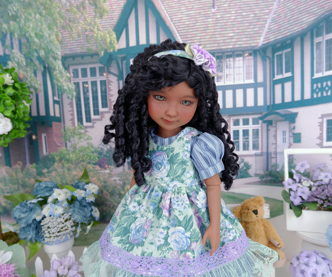 English Rose - dress & pinafore with boots for Ruby Red Fashion Friends doll