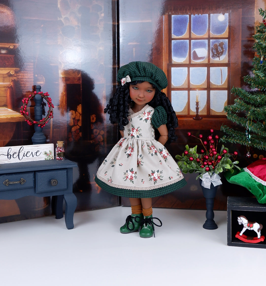 Evergreen Bouquet - dress with boots for Ruby Red Fashion Friends doll