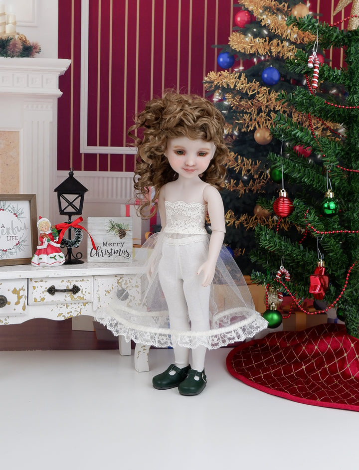 Exquisite Holiday - dress ensemble with shoes for Ruby Red Fashion Friends doll