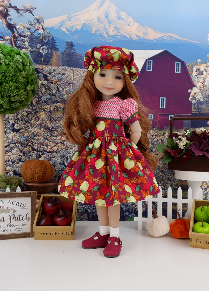 Fall Apples - dress and shoes for Ruby Red Fashion Friends doll