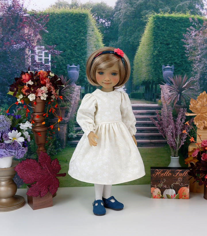 Fall Corsage - dress & pinafore with shoes for Ruby Red Fashion Friends doll