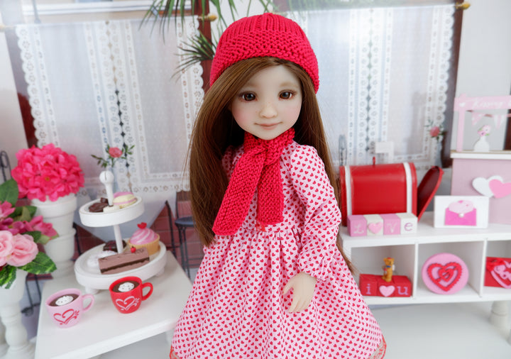 Fall in Love - dress ensemble with boots for Ruby Red Fashion Friends doll