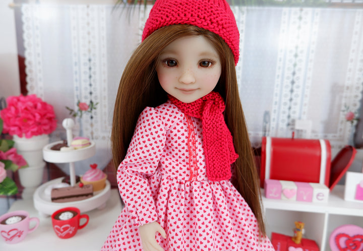 Fall in Love - dress ensemble with boots for Ruby Red Fashion Friends doll