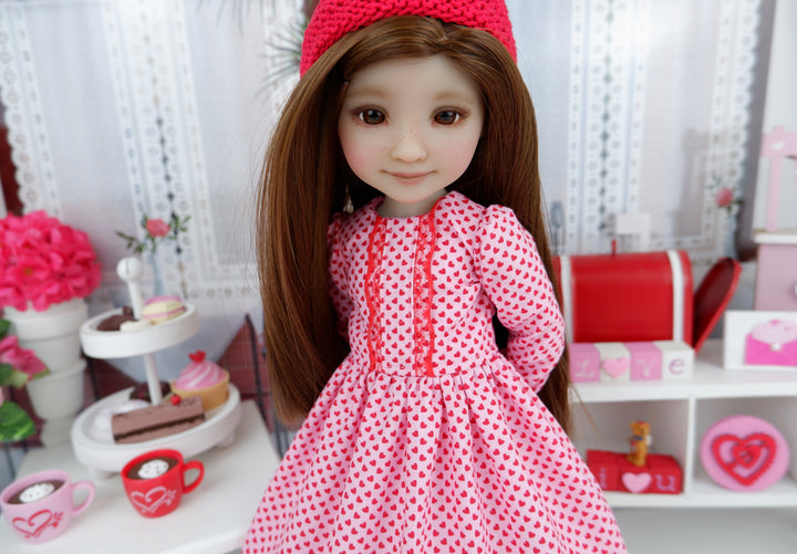 Fall in Love - dress ensemble with boots for Ruby Red Fashion Friends doll