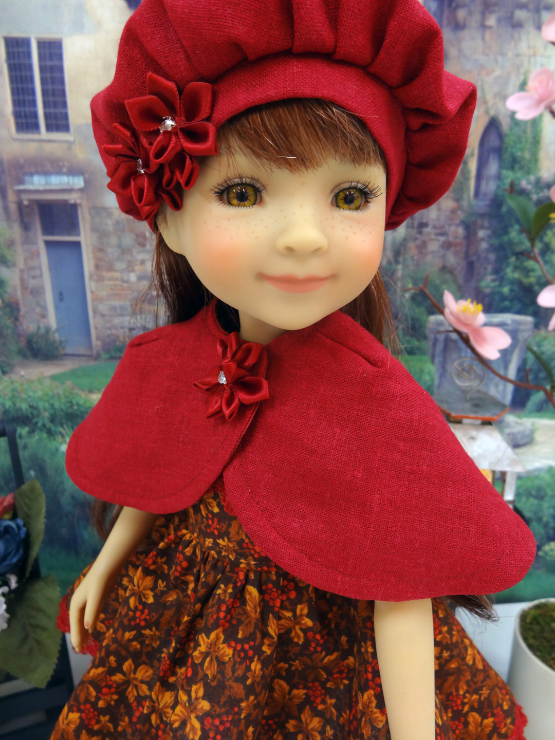 Fall Vineyard - dress & capelet with shoes for Ruby Red Fashion Friends doll