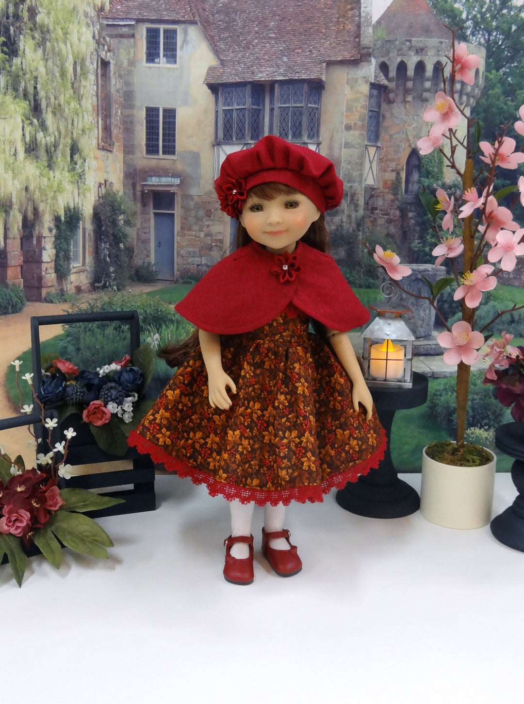 Fall Vineyard - dress & capelet with shoes for Ruby Red Fashion Friends doll