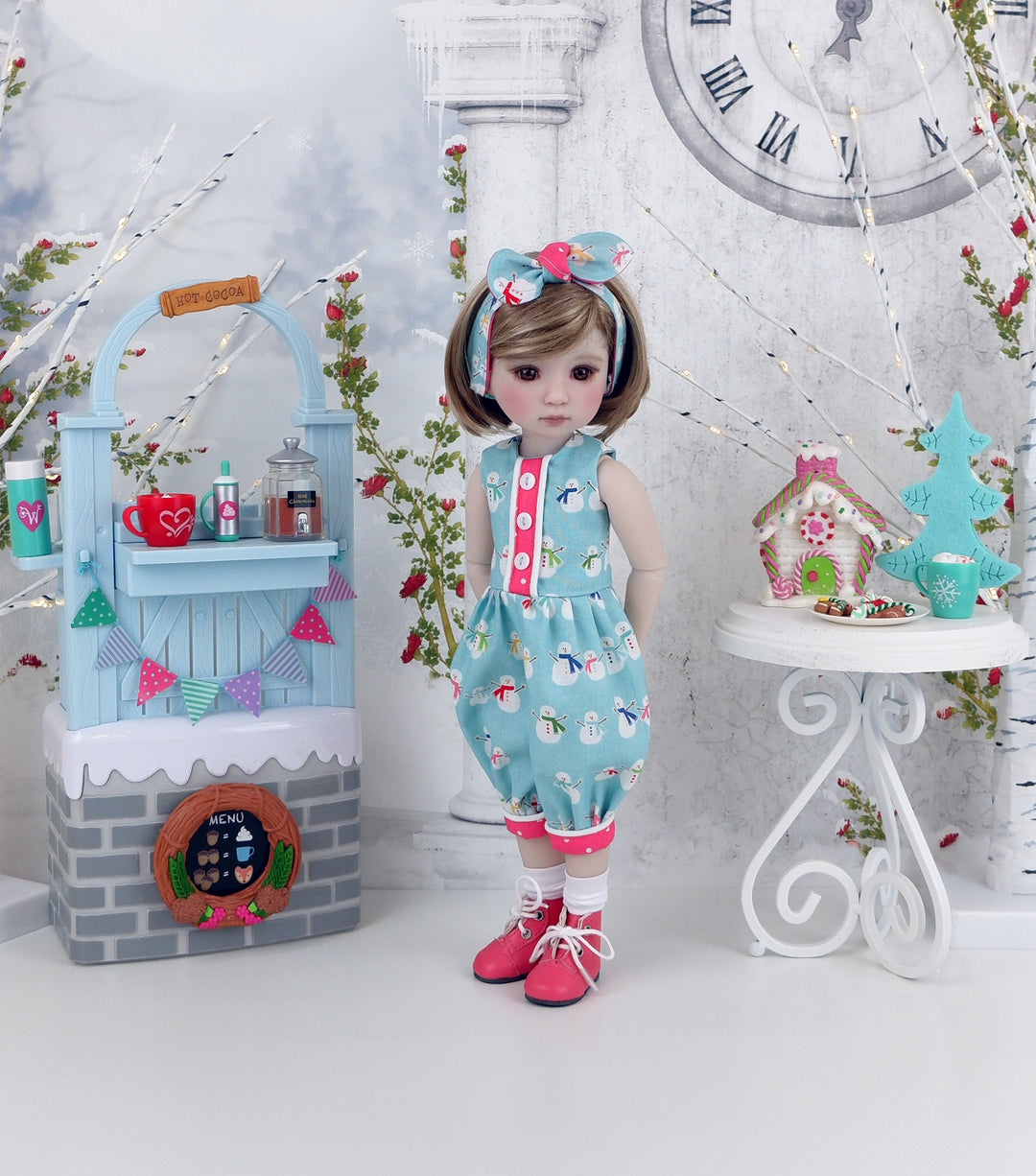 Family of Snowmen - romper with boots for Ruby Red Fashion Friends doll