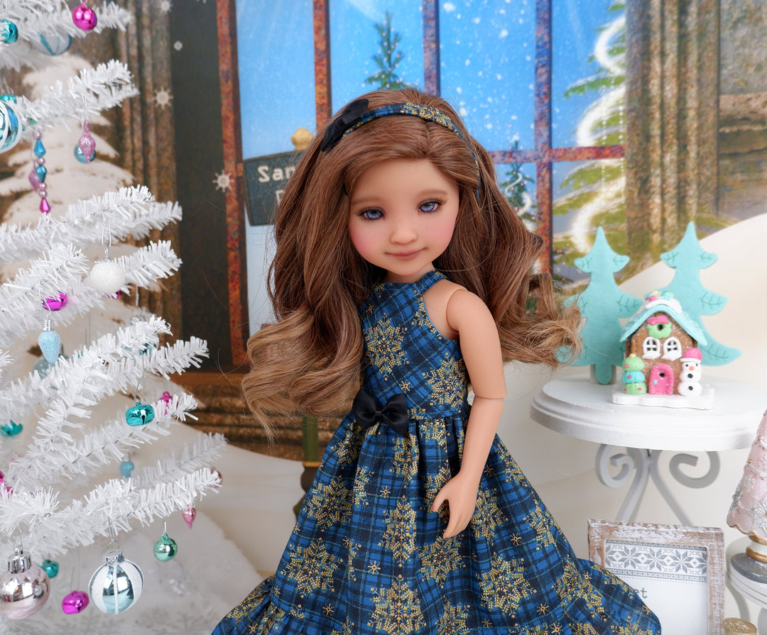Fancy Snowflakes - dress with shoes for Ruby Red Fashion Friends doll