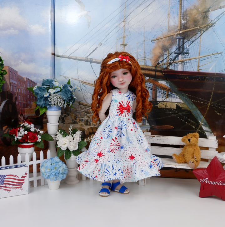 Freedom Fireworks - dress with shoes for Ruby Red Fashion Friends doll