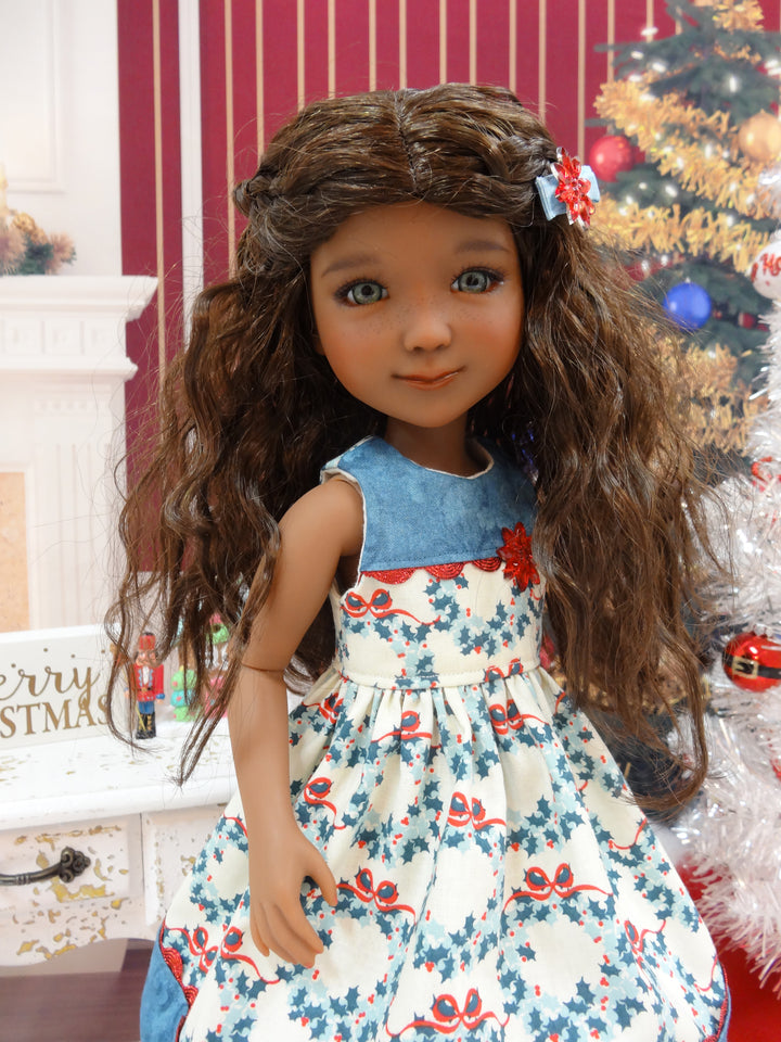 Festive Wreath - dress for Ruby Red Fashion Friends doll