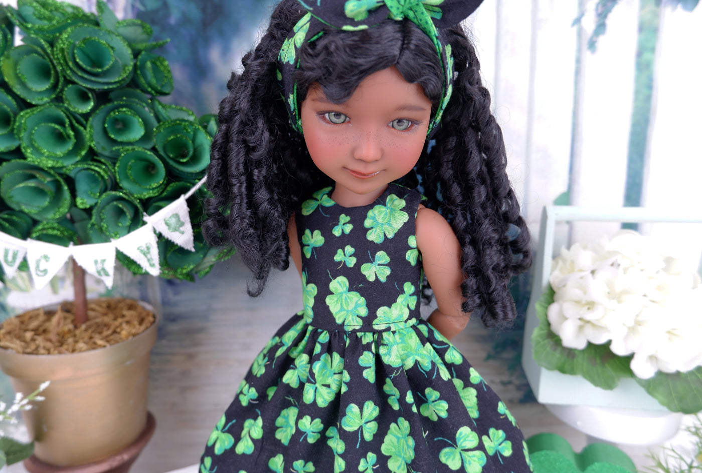 Field of Clovers - dress with boots for Ruby Red Fashion Friends doll
