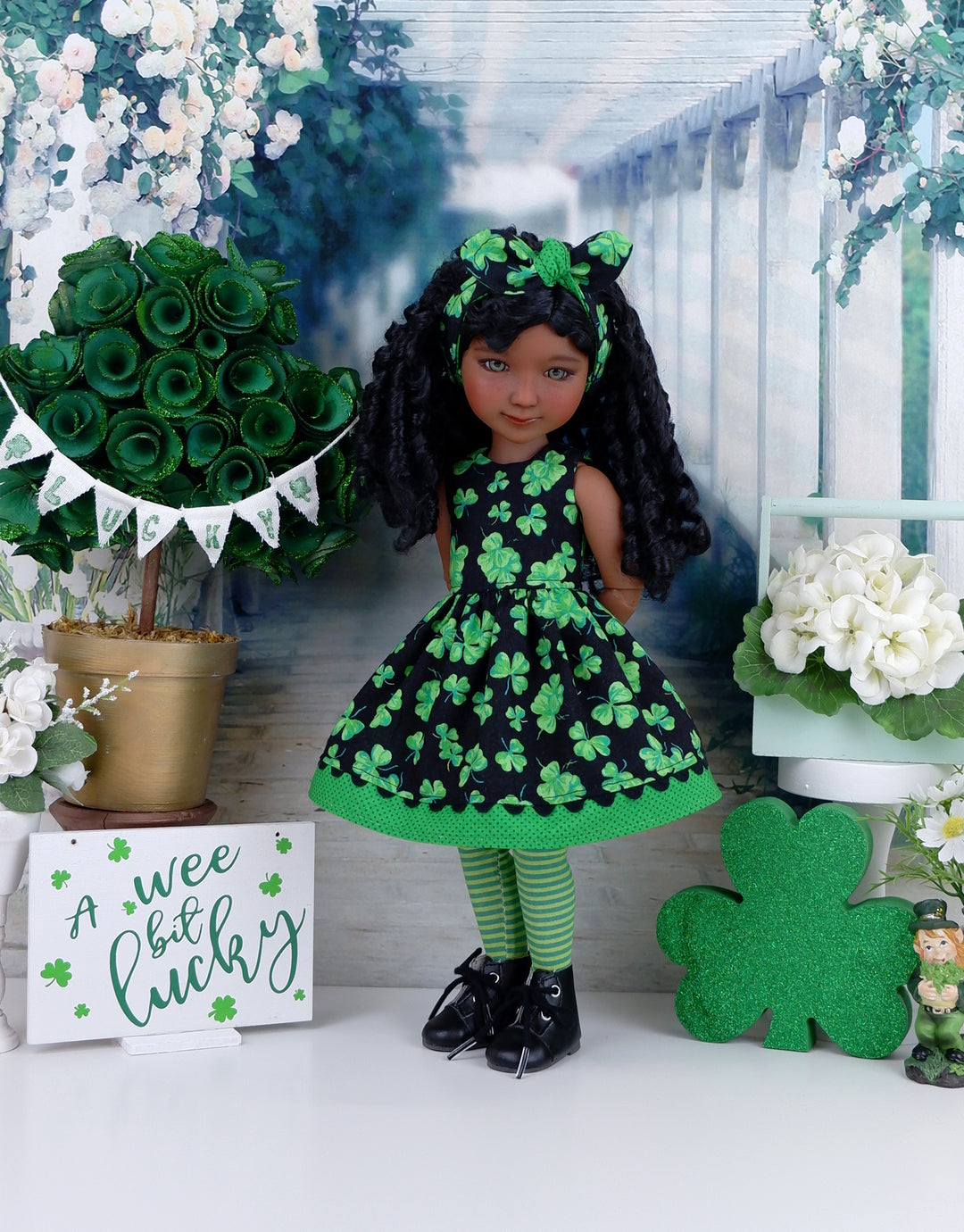 Field of Clovers - dress with boots for Ruby Red Fashion Friends doll