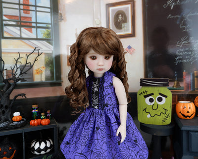 Filigree Spiderwebs - dress with shoes for Ruby Red Fashion Friends doll