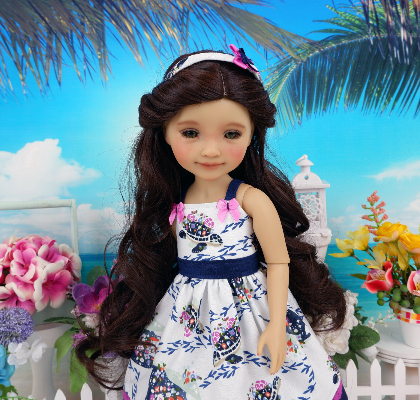 Floral Sealife - dress with shoes for Ruby Red Fashion Friends doll
