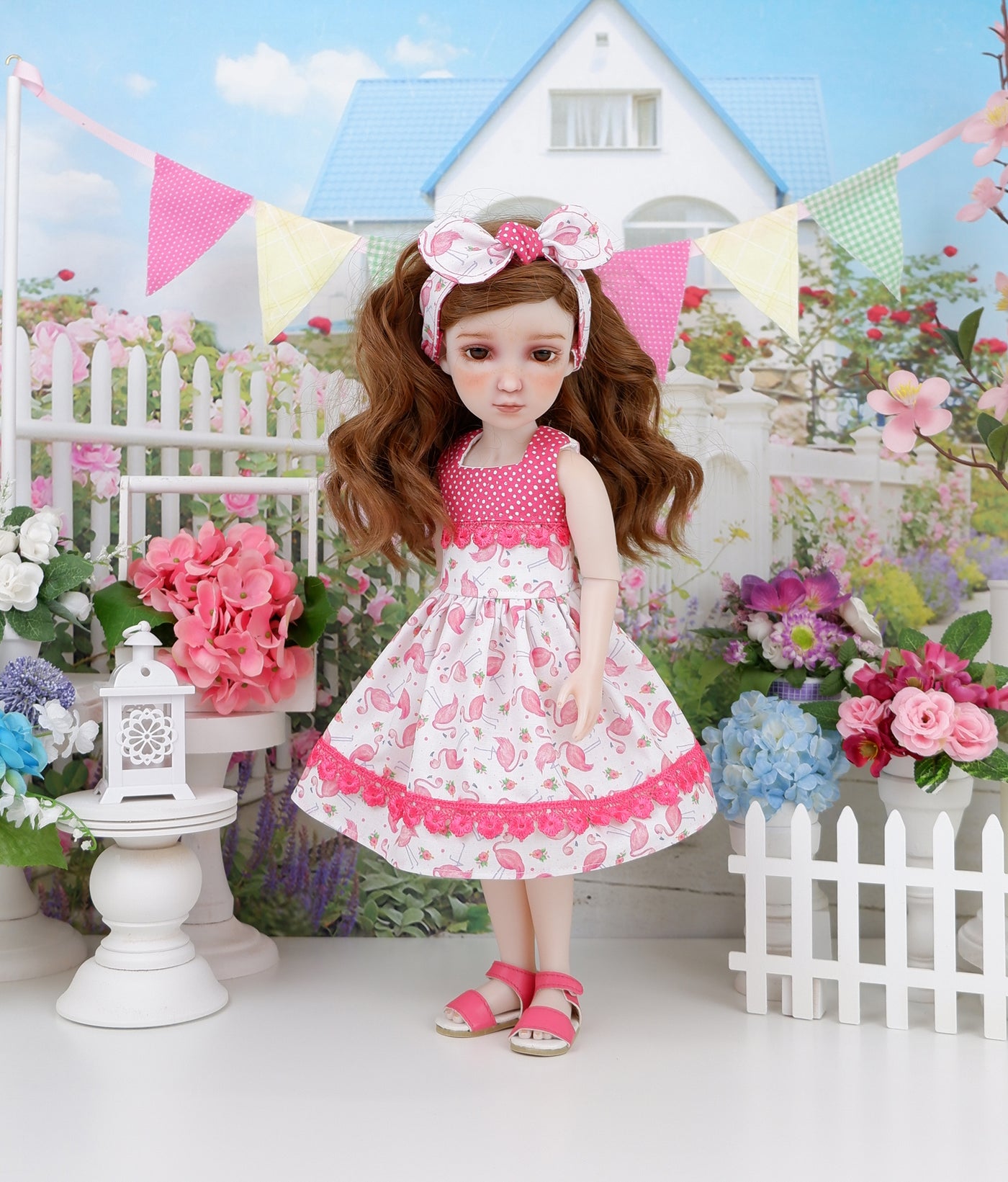 Florida Flamingo - dress and shoes for Ruby Red Fashion Friends doll