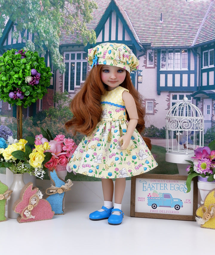 Fluffy Bunny - dress and shoes for Ruby Red Fashion Friends doll