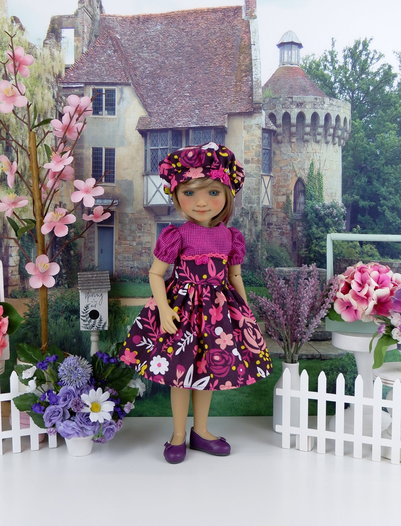 Folk Flowers - dress with shoes for Ruby Red Fashion Friends doll