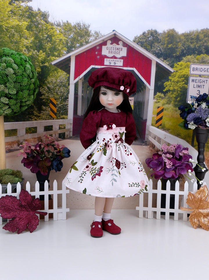 Folk Roses - dress with shoes for Ruby Red Fashion Friends doll
