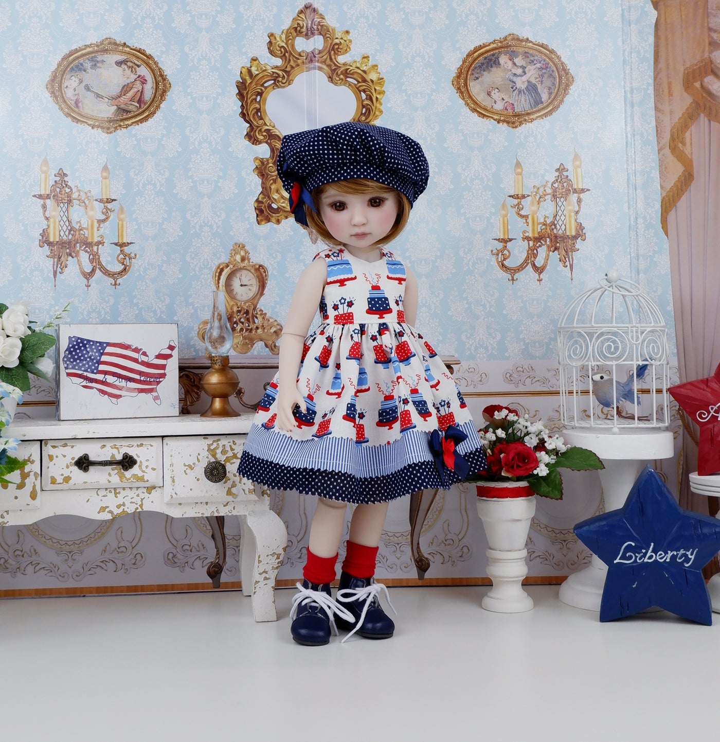 Freedom Cake - dress with boots for Ruby Red Fashion Friends doll