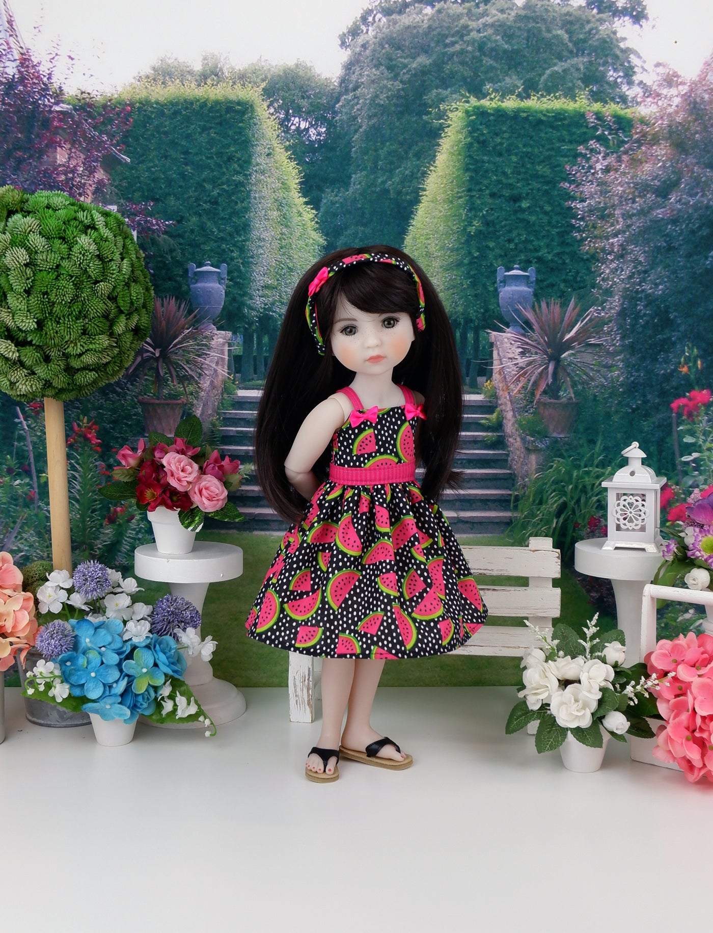 Fresh Watermelon - dress with shoes for Ruby Red Fashion Friends doll