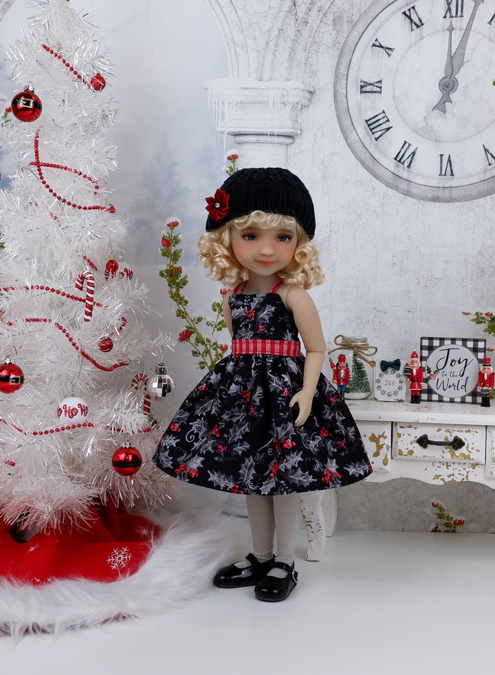 Frosted Holly - dress and sweater set with shoes for Ruby Red Fashion Friends doll
