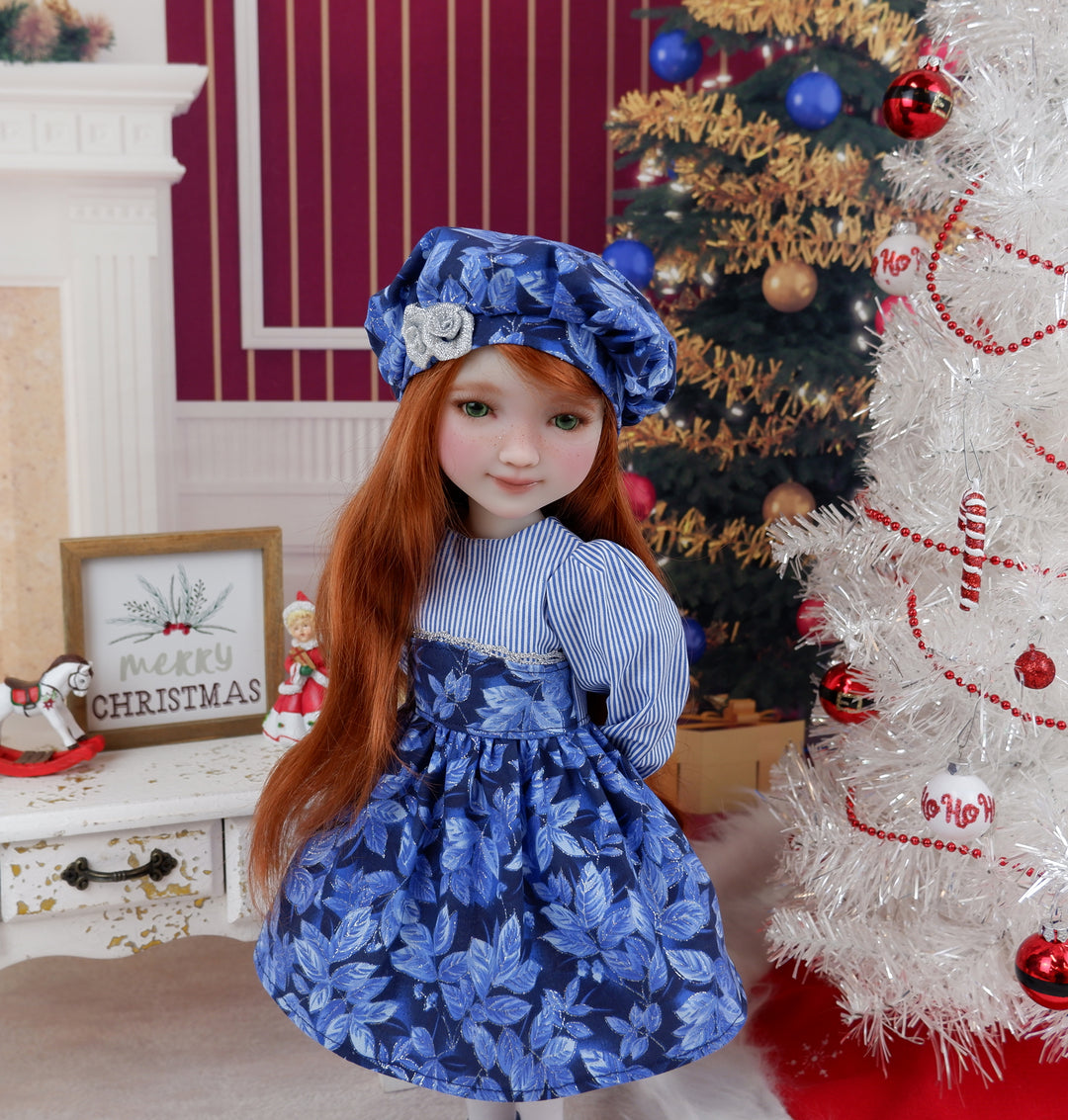 Frosted Leaves - dress with shoes for Ruby Red Fashion Friends doll