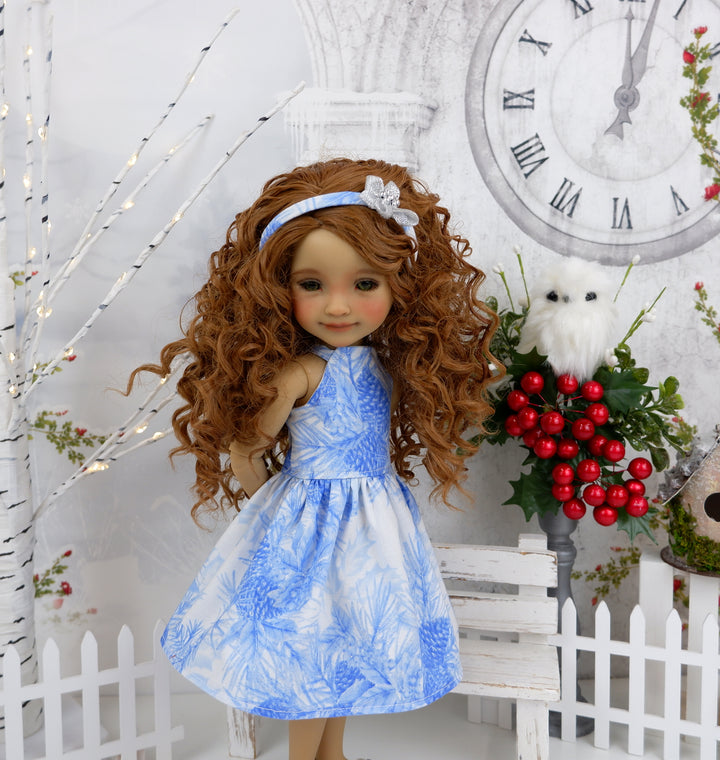 Frozen Pinecones - dress with shoes for Ruby Red Fashion Friends doll