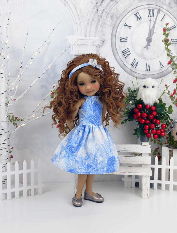 Frozen Pinecones - dress with shoes for Ruby Red Fashion Friends doll