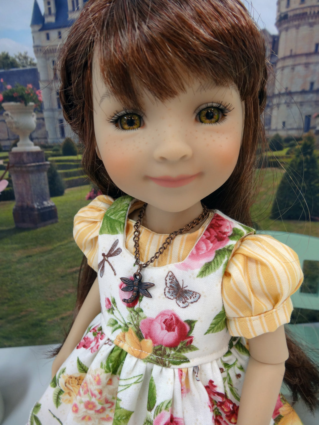 Garden Beauty - dress & pinafore for Ruby Red Fashion Friends doll