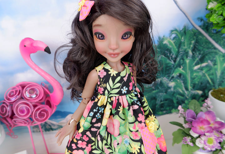 Garden Paradise - dress with sandals for Ava BJD doll