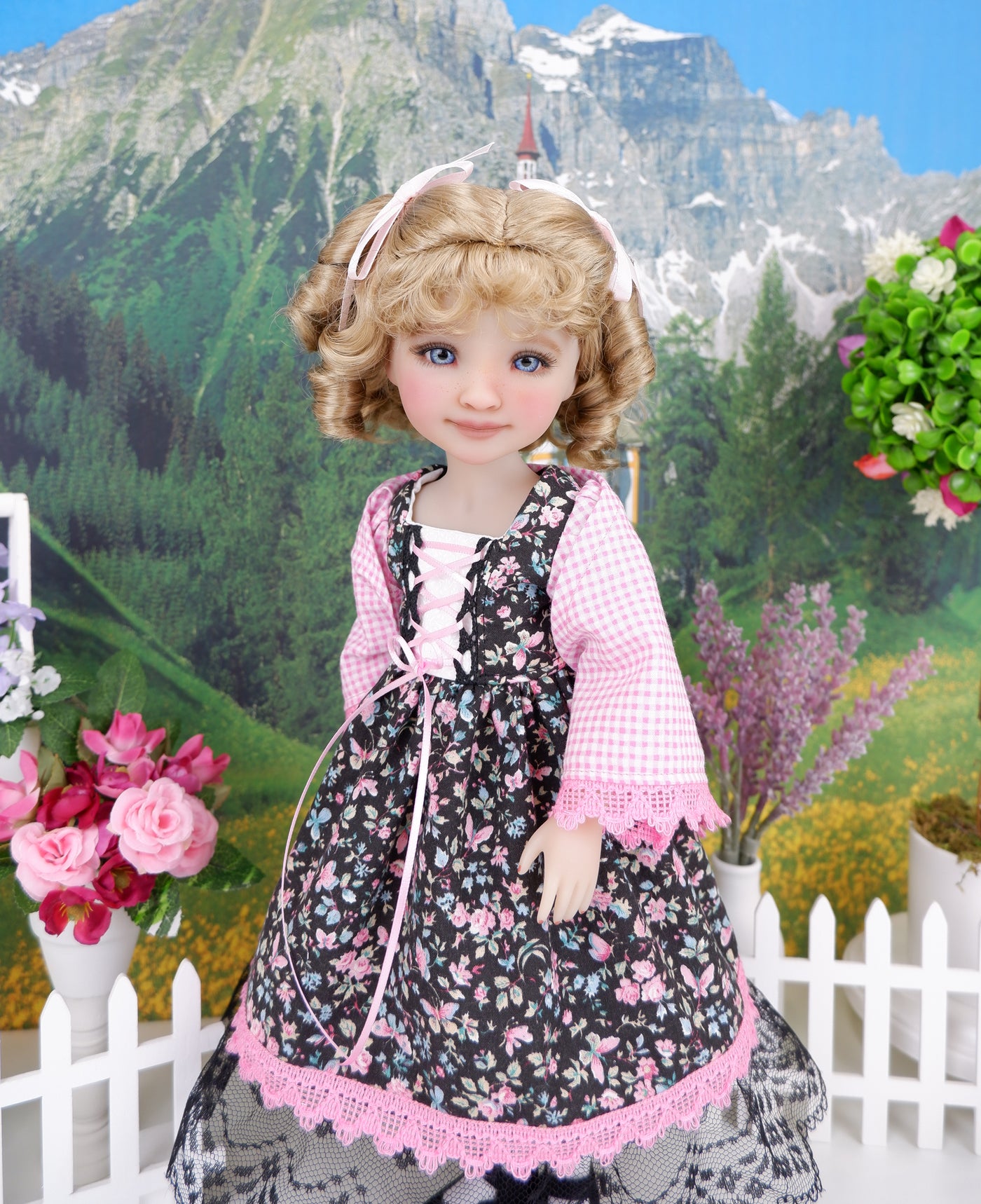 German Alps - dirndl style ensemble with shoes for Ruby Red Fashion Friends doll