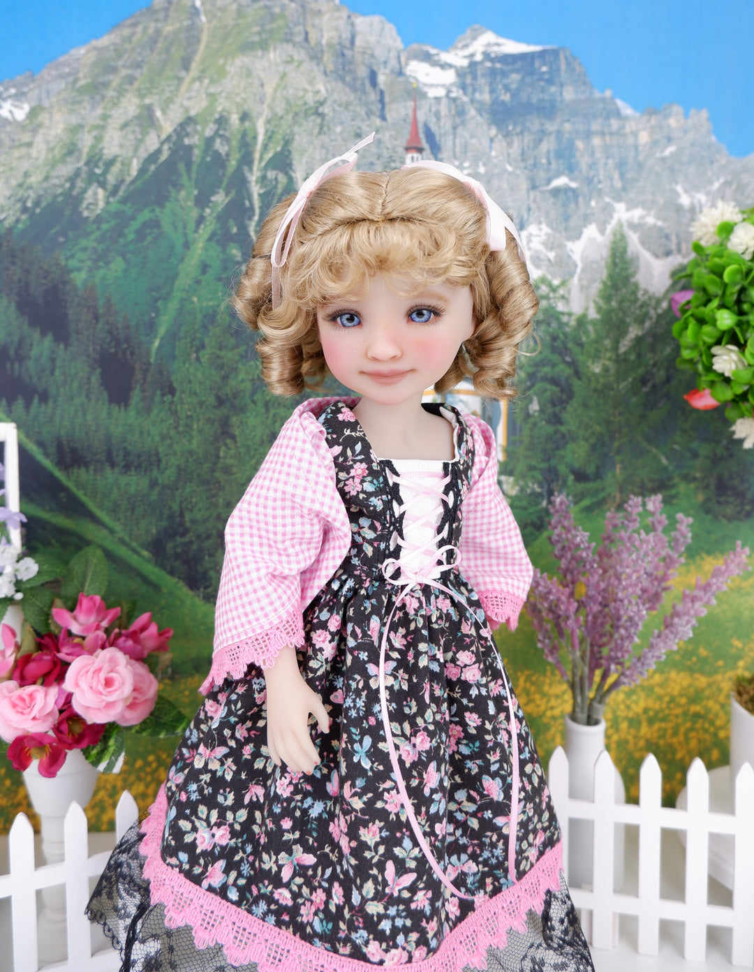 German Alps - dirndl style ensemble with shoes for Ruby Red Fashion Friends doll