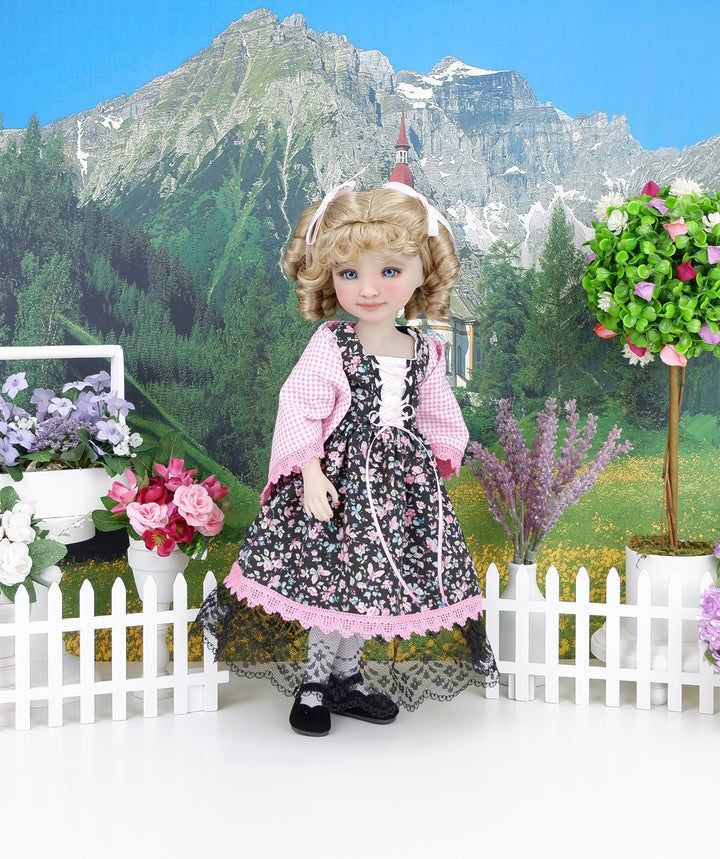 German Alps - dirndl style ensemble with shoes for Ruby Red Fashion Friends doll