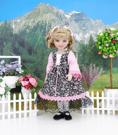 German Alps - dirndl style ensemble with shoes for Ruby Red Fashion Friends doll