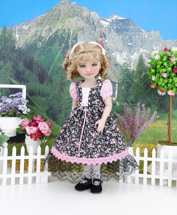 German Alps - dirndl style ensemble with shoes for Ruby Red Fashion Friends doll