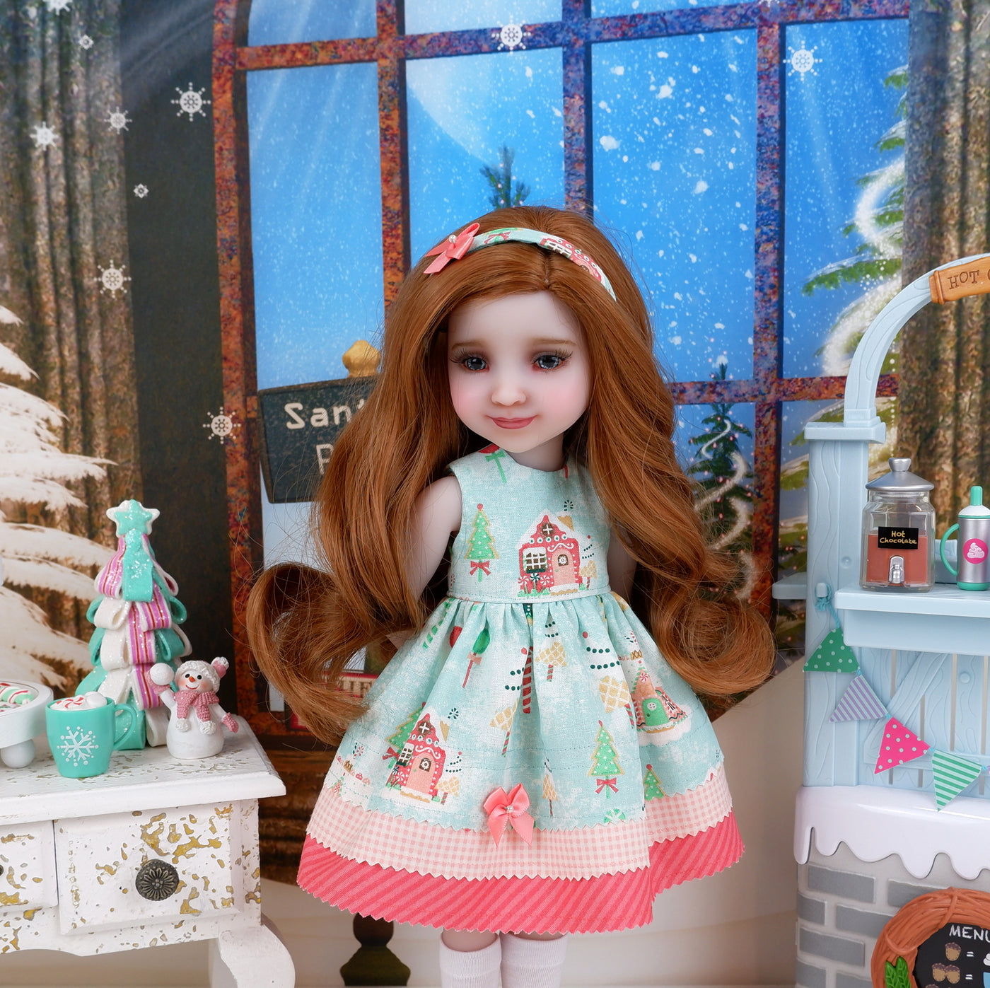 Gingerbread House - dress with shoes for Ruby Red Fashion Friends doll