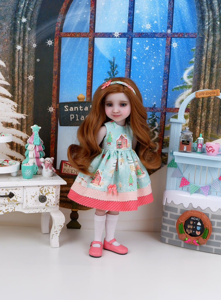 Gingerbread House dress with shoes for Ruby Red Fashion Friends