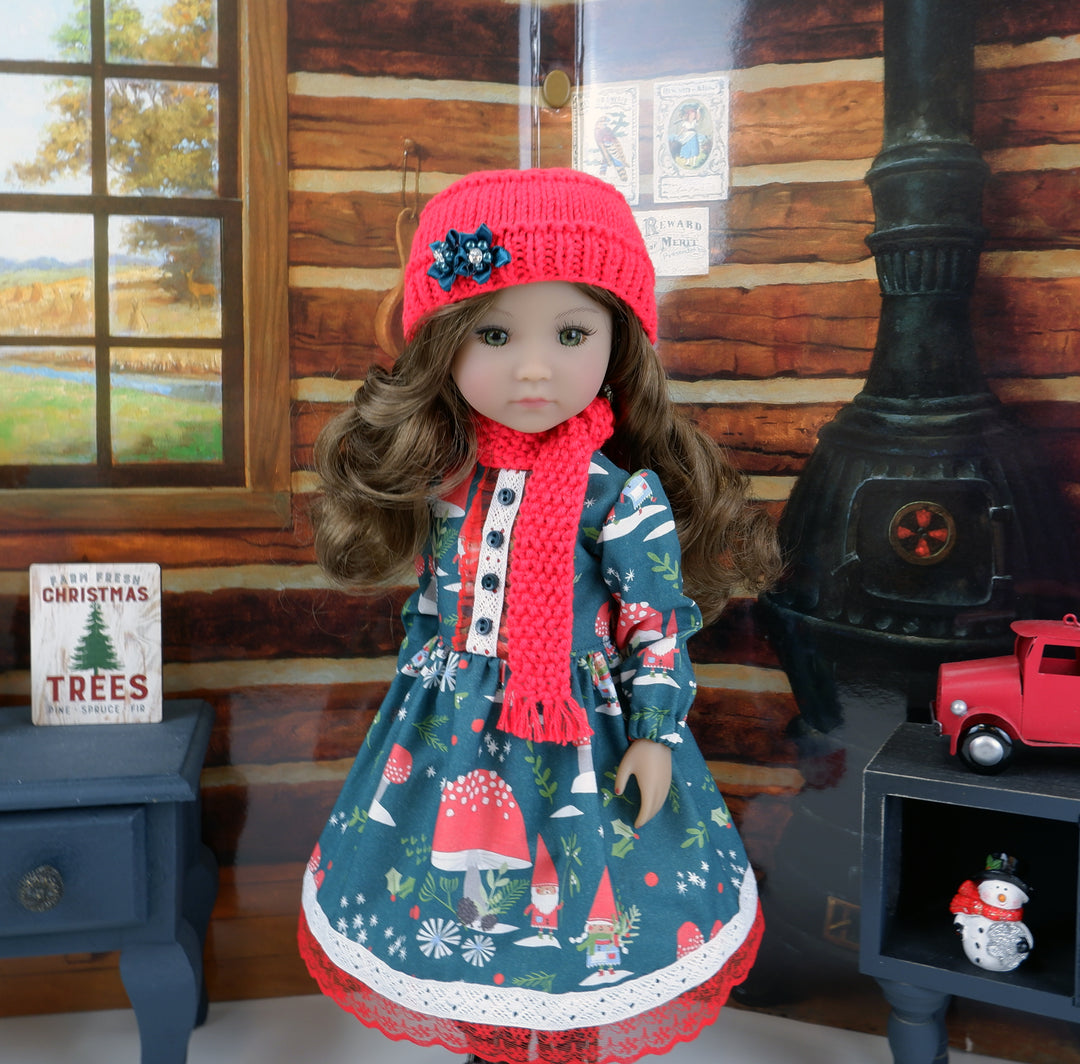 Gnome Noel - dress ensemble with boots for Ruby Red Fashion Friends doll