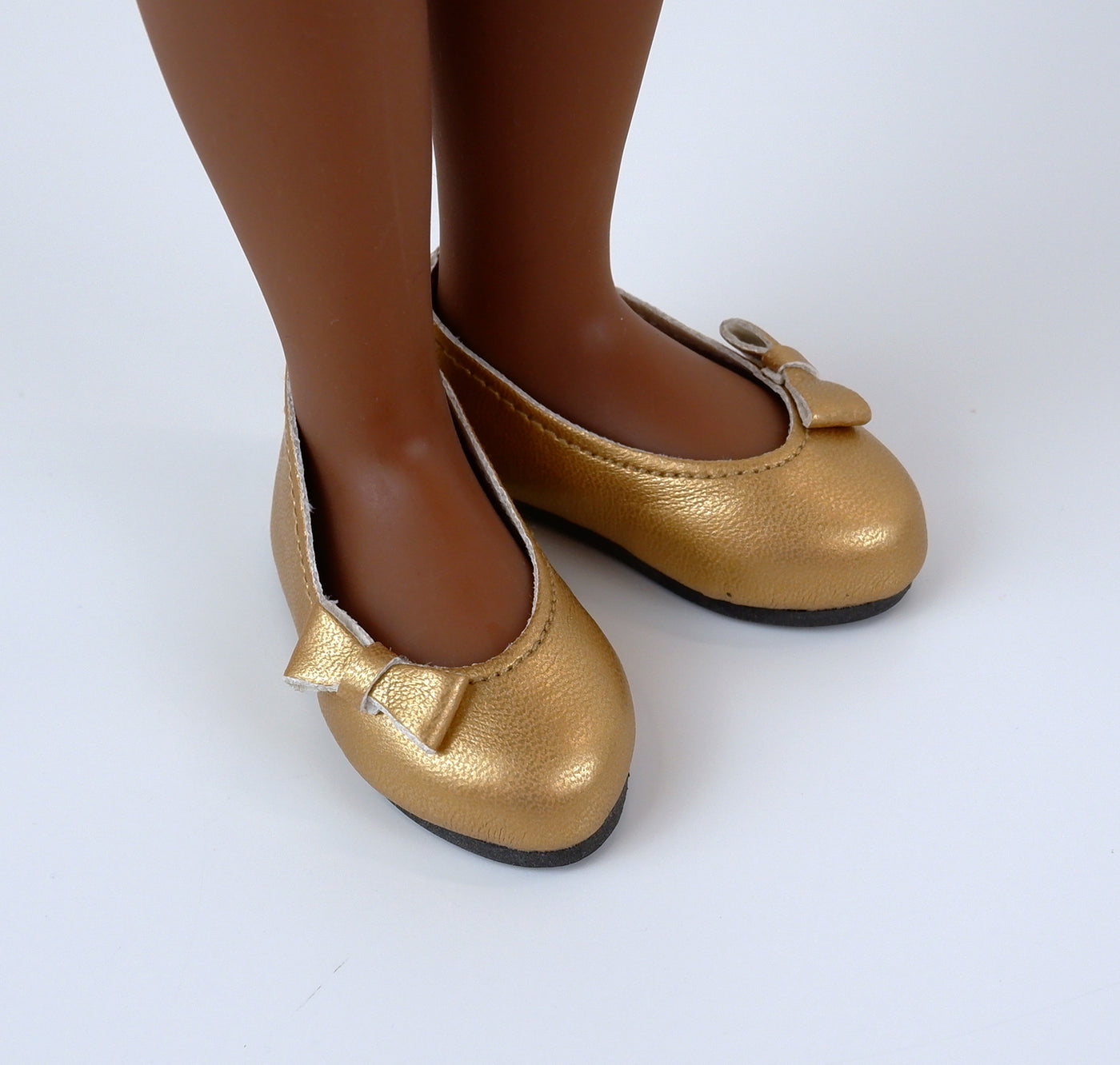 FACTORY SECONDS Bow Toe Ballet Flats - Gold