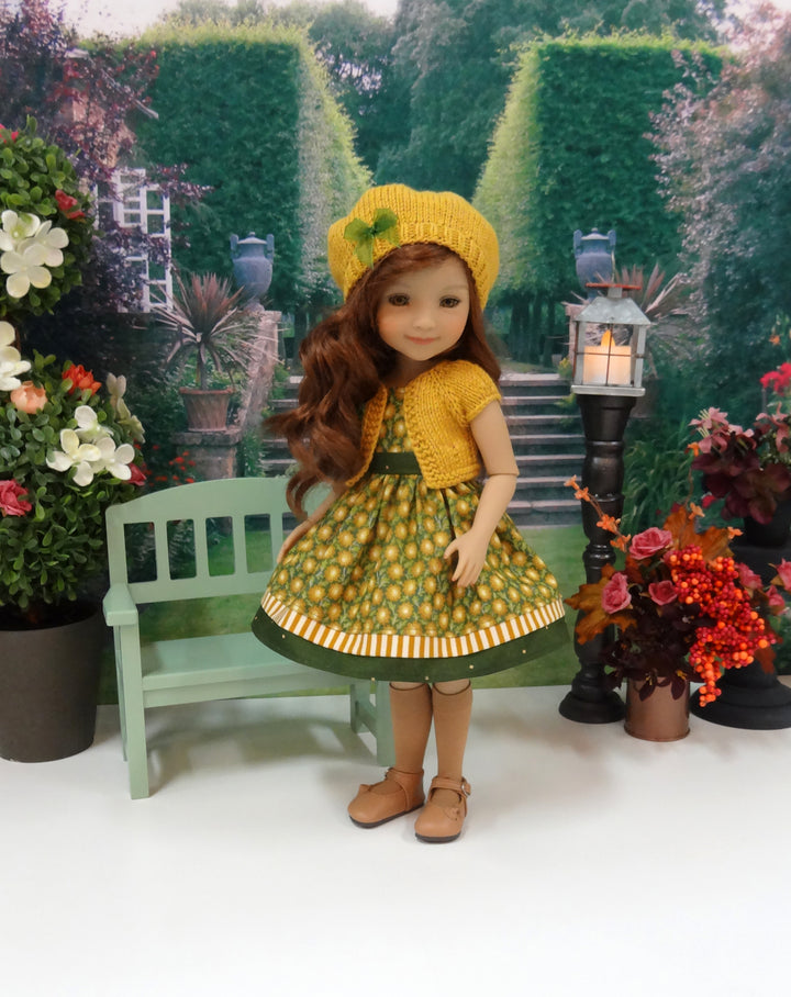 Golden Autumn Mum - dress & sweater for Ruby Red Fashion Friends doll