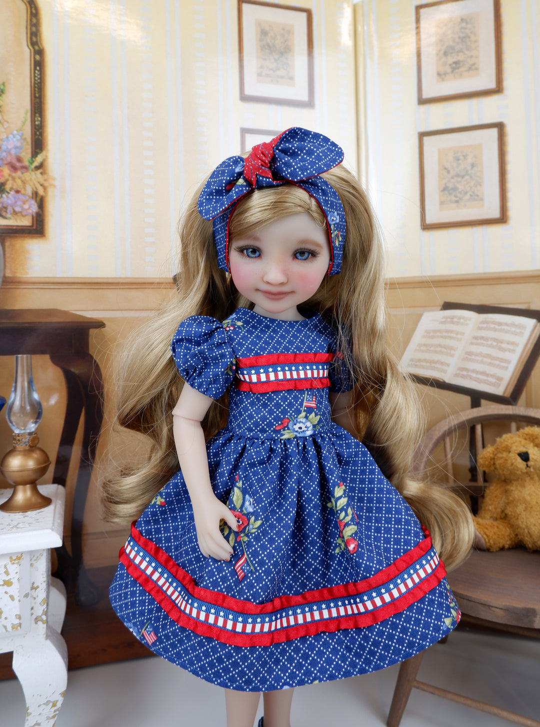 Grand Old Flag - dress with shoes for Ruby Red Fashion Friends doll