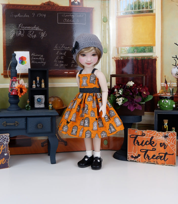 Grave Dust - dress and sweater set with shoes for Ruby Red Fashion Friends doll