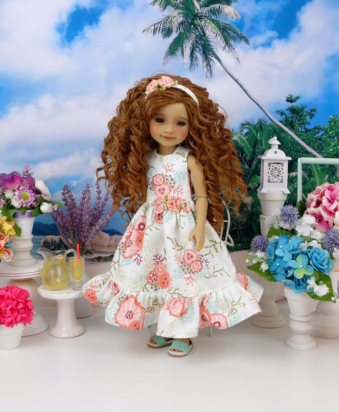 Great Coral Reef - dress with shoes for Ruby Red Fashion Friends doll
