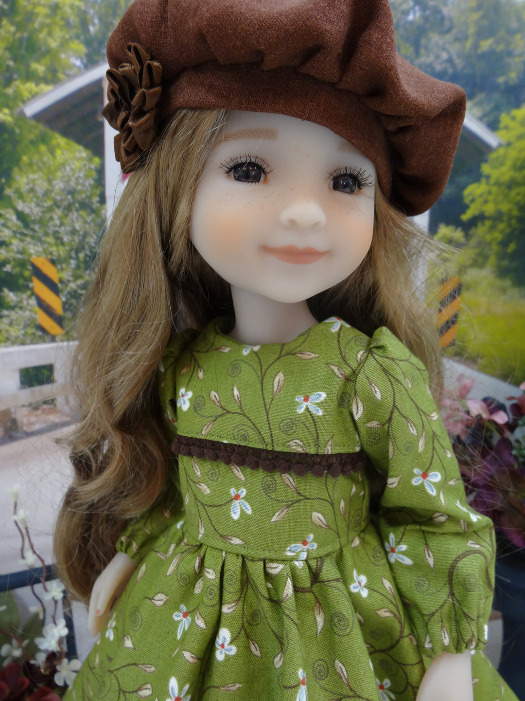 Grove of Fall - dress & capelet for Ruby Red Fashion Friends doll