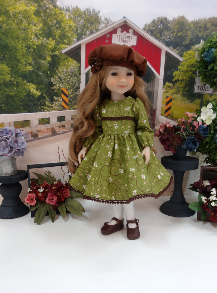 Grove of Fall - dress & capelet for Ruby Red Fashion Friends doll