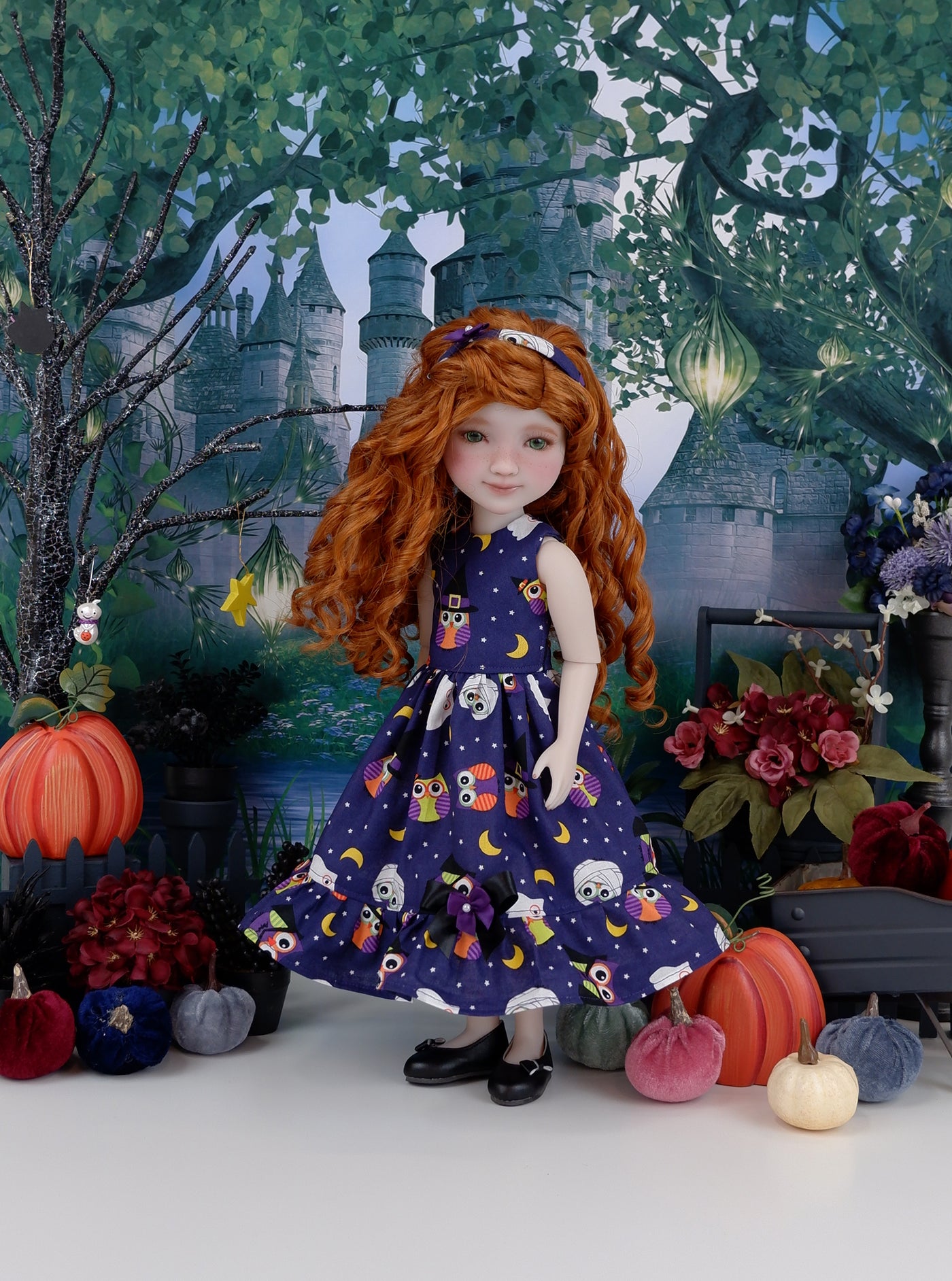 Halloween Owls - dress with shoes for Ruby Red Fashion Friends doll