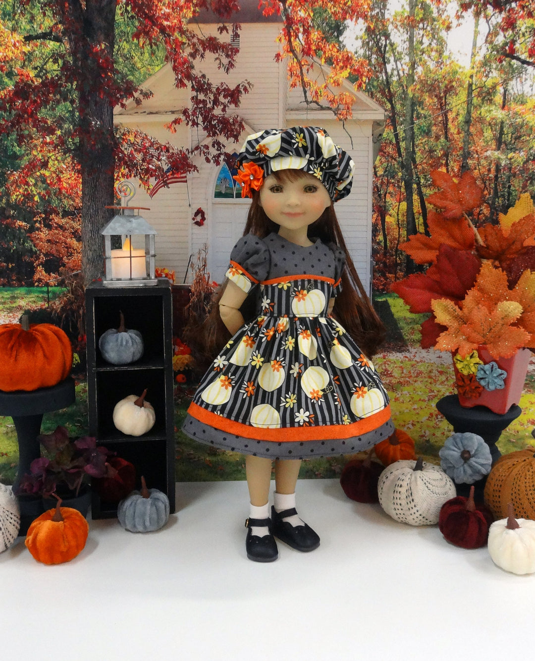 Harvest Pumpkin - dress for Ruby Red Fashion Friends doll