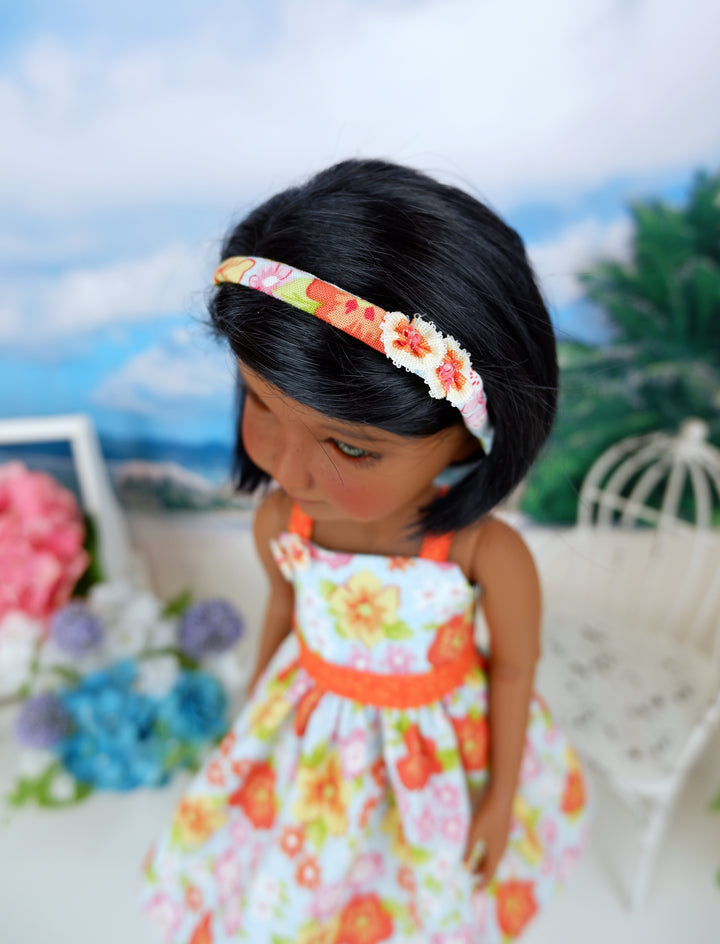 Hawaiian Floral - dress with shoes for Ruby Red Fashion Friends doll