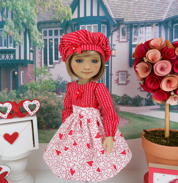 Hearts Aflutter - dress with shoes for Ruby Red Fashion Friends doll